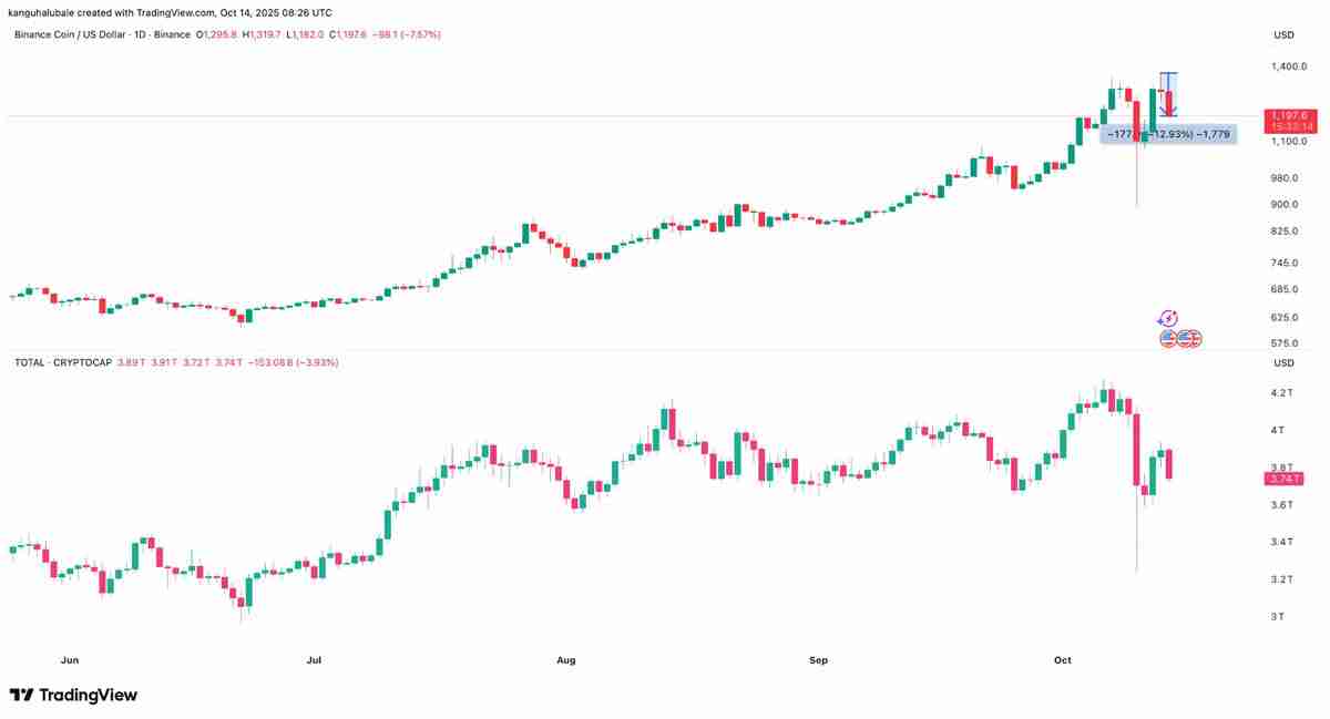 一文了解BNB价格较历史高点下跌12%:牛市行情是否终结
