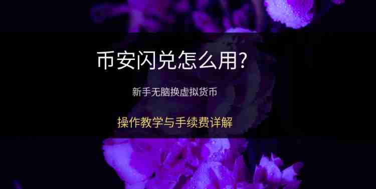 币安闪兑是什么?如何使用 币安APP中闪兑操作教学与手续费详解